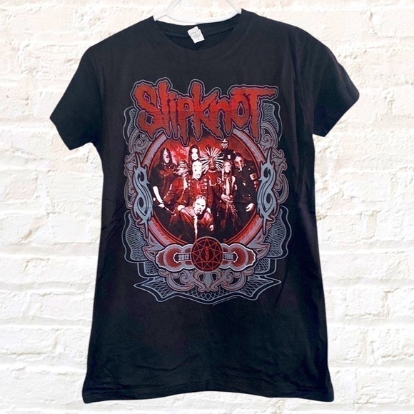 Slipknot Unisex Adult Black Graphic Vintage Concert T-Shirt Tour 2012 New - Picture 1 of 16